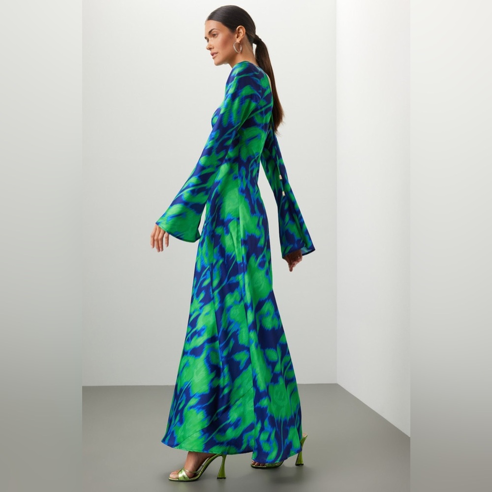 The Wolf Gang Calypso Maxi Dress in the "Ocean Haze" print - Picture 3 of 14